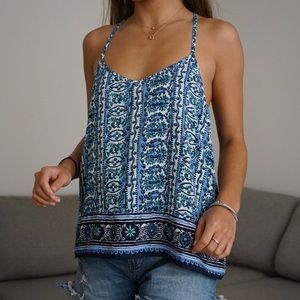 Hollister Print Flowy Tanks - XS